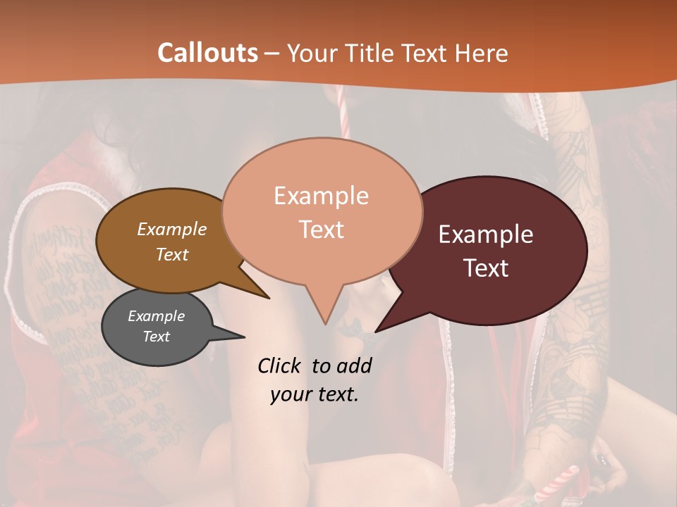 American Two Lady PowerPoint Template