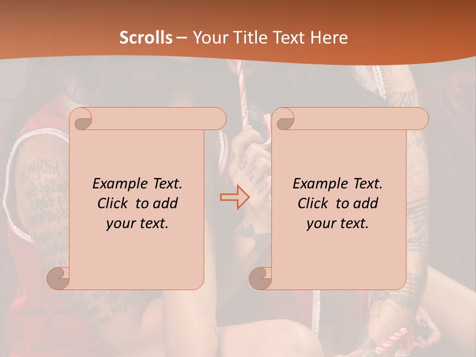 American Two Lady PowerPoint Template