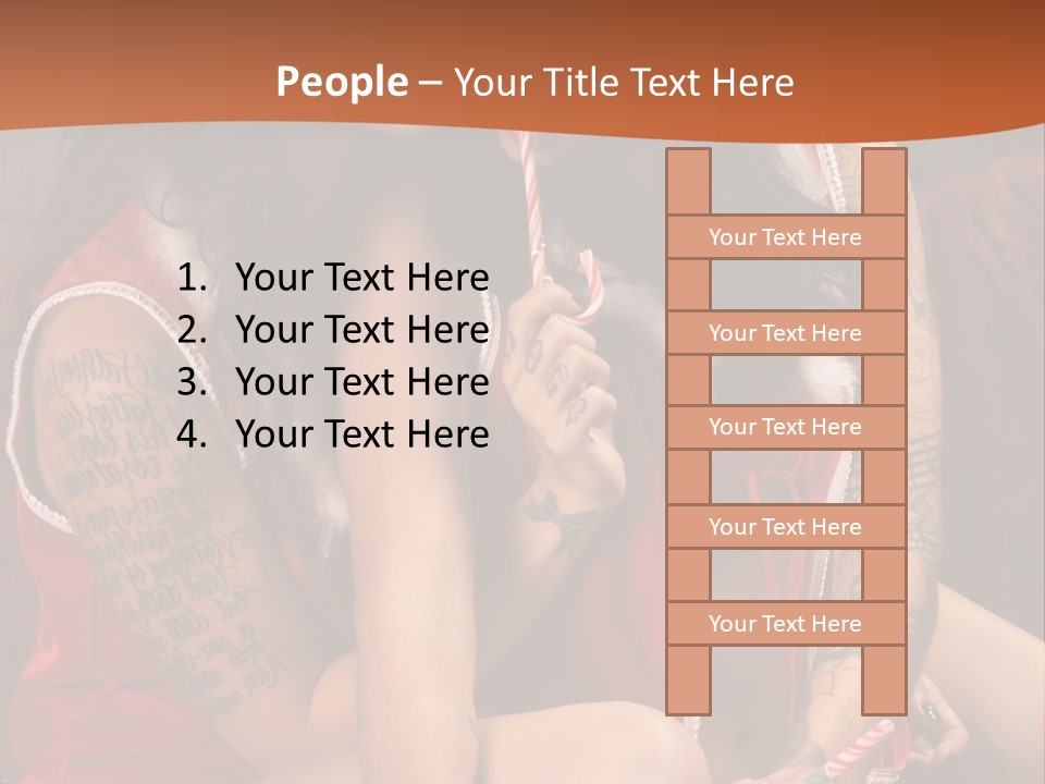 American Two Lady PowerPoint Template