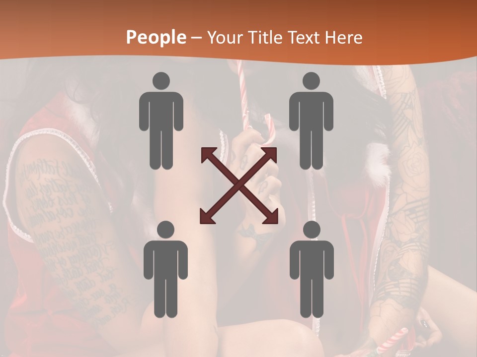 American Two Lady PowerPoint Template