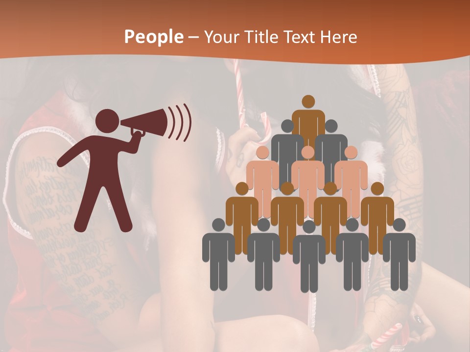 American Two Lady PowerPoint Template