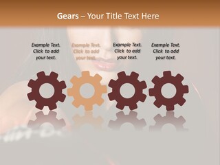 Exercising Aggressive Pose PowerPoint Template