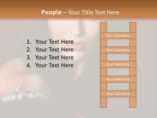 Exercising Aggressive Pose PowerPoint Template