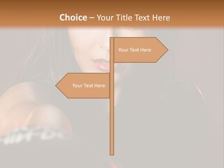 Exercising Aggressive Pose PowerPoint Template