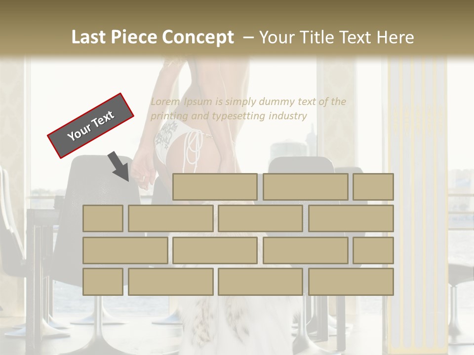 Standing Palace Window PowerPoint Template