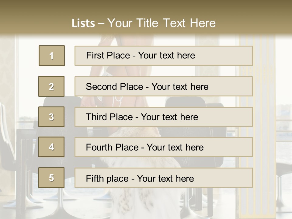 Standing Palace Window PowerPoint Template