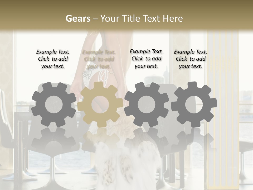 Standing Palace Window PowerPoint Template