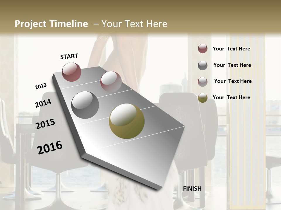 Standing Palace Window PowerPoint Template