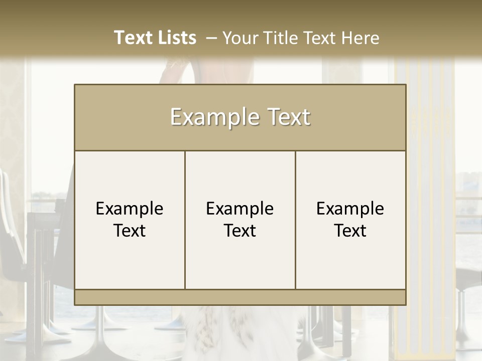 Standing Palace Window PowerPoint Template