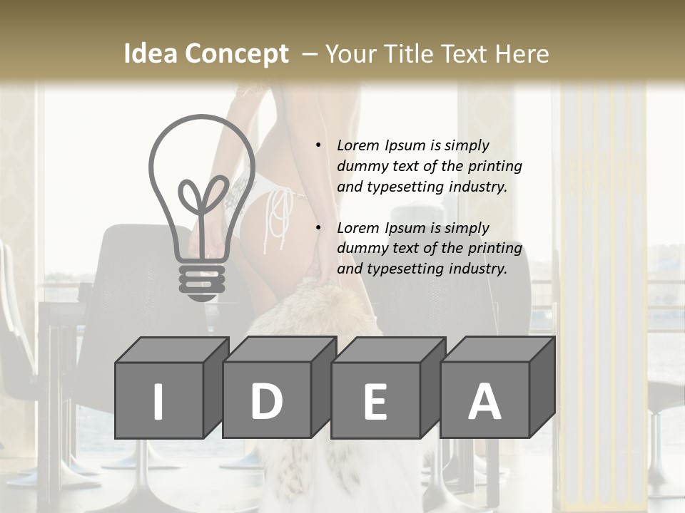 Standing Palace Window PowerPoint Template