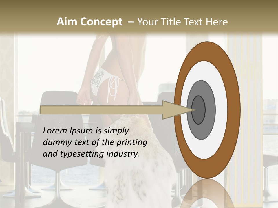 Standing Palace Window PowerPoint Template