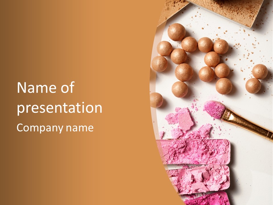 Eyeshadow Brown Pink PowerPoint Template