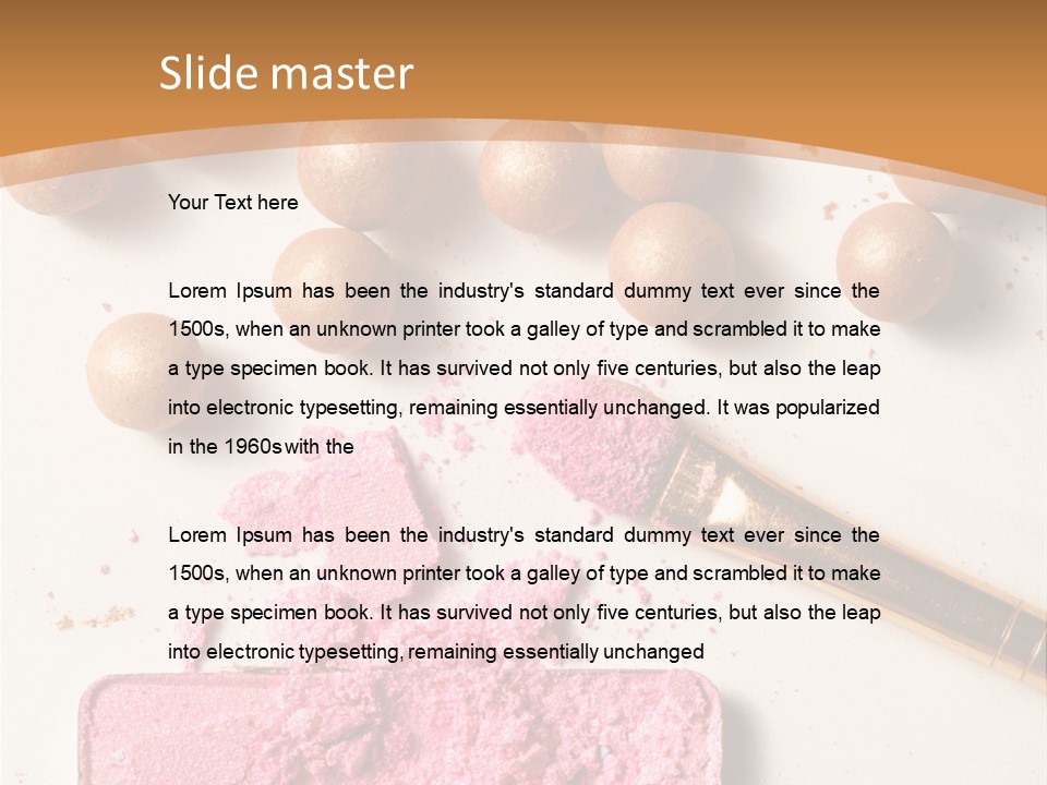 Eyeshadow Brown Pink PowerPoint Template