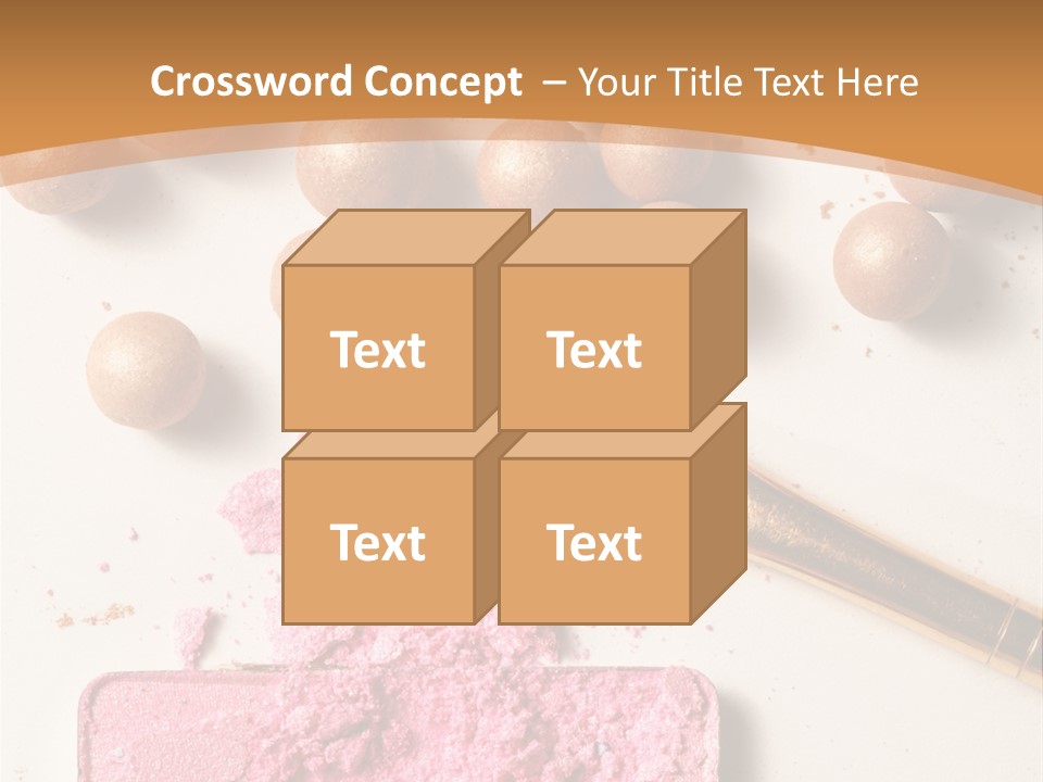 Eyeshadow Brown Pink PowerPoint Template