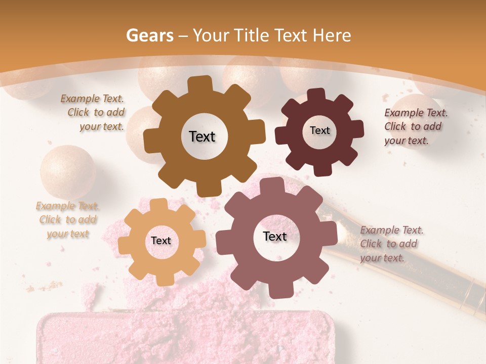 Eyeshadow Brown Pink PowerPoint Template