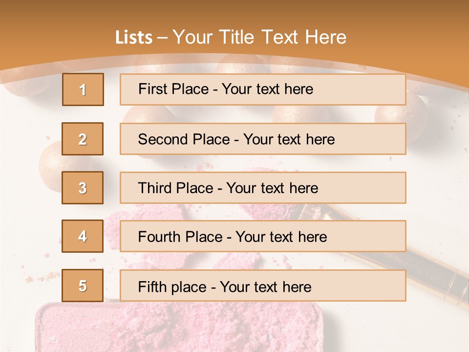 Eyeshadow Brown Pink PowerPoint Template