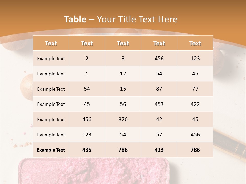 Eyeshadow Brown Pink PowerPoint Template