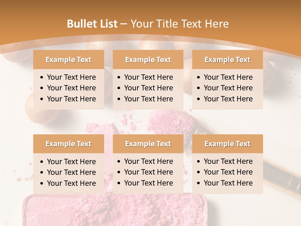 Eyeshadow Brown Pink PowerPoint Template