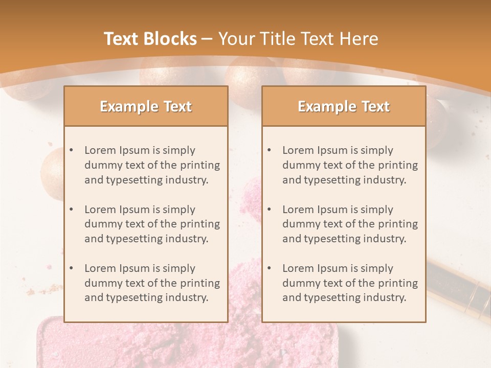 Eyeshadow Brown Pink PowerPoint Template