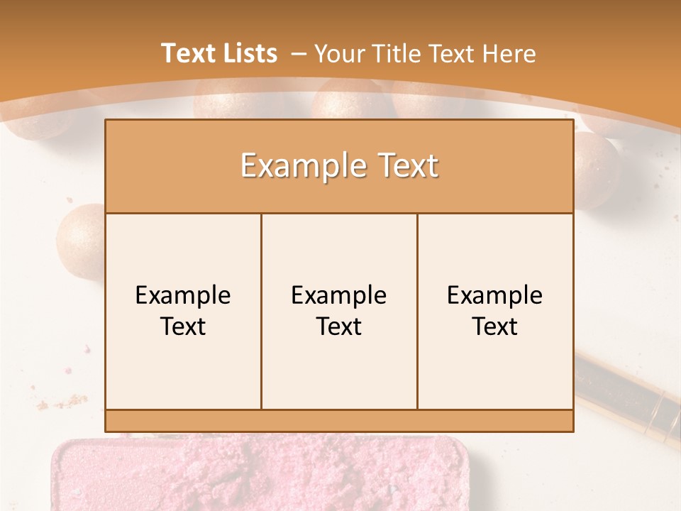 Eyeshadow Brown Pink PowerPoint Template