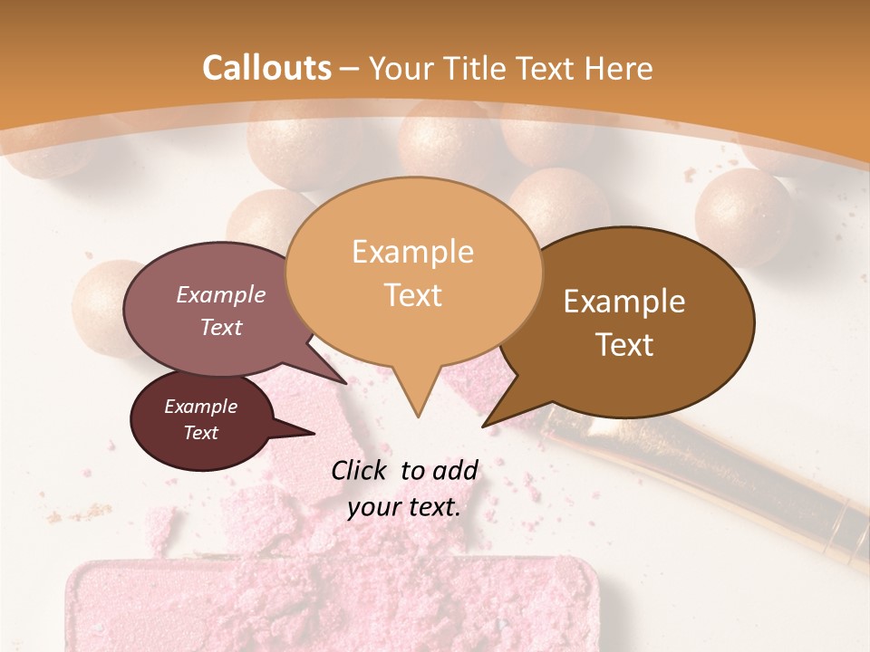 Eyeshadow Brown Pink PowerPoint Template