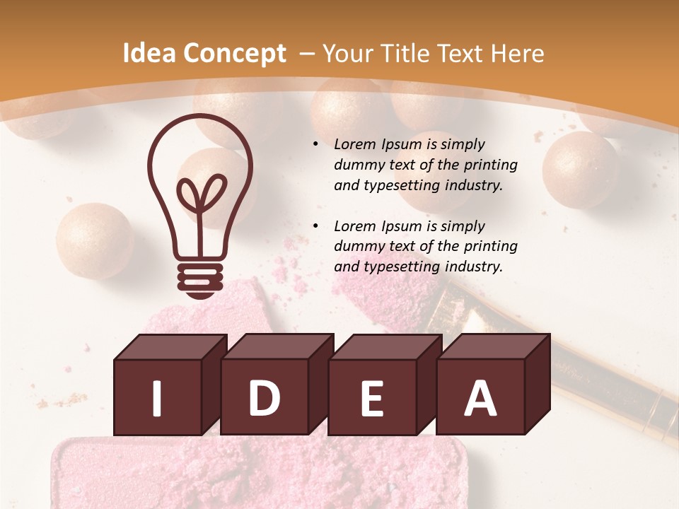 Eyeshadow Brown Pink PowerPoint Template