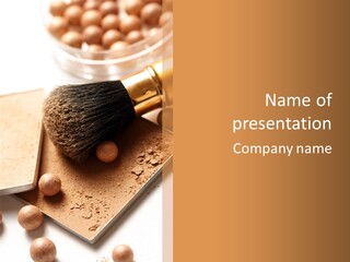 Closeup Pearl Make PowerPoint Template