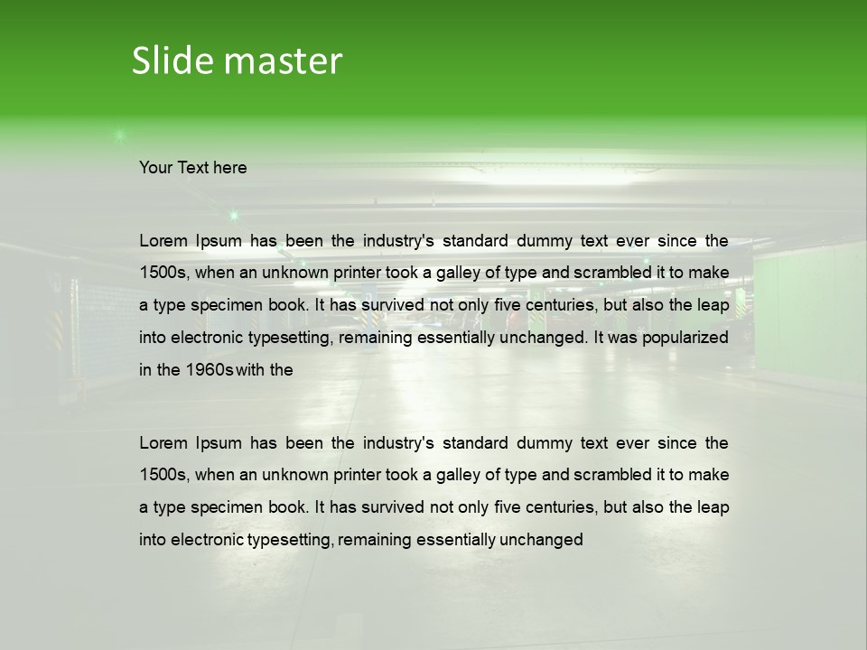 Indoors Gray Floor PowerPoint Template