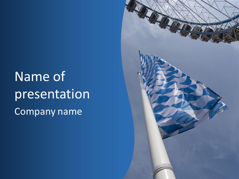 Blue Celebrate White PowerPoint Template