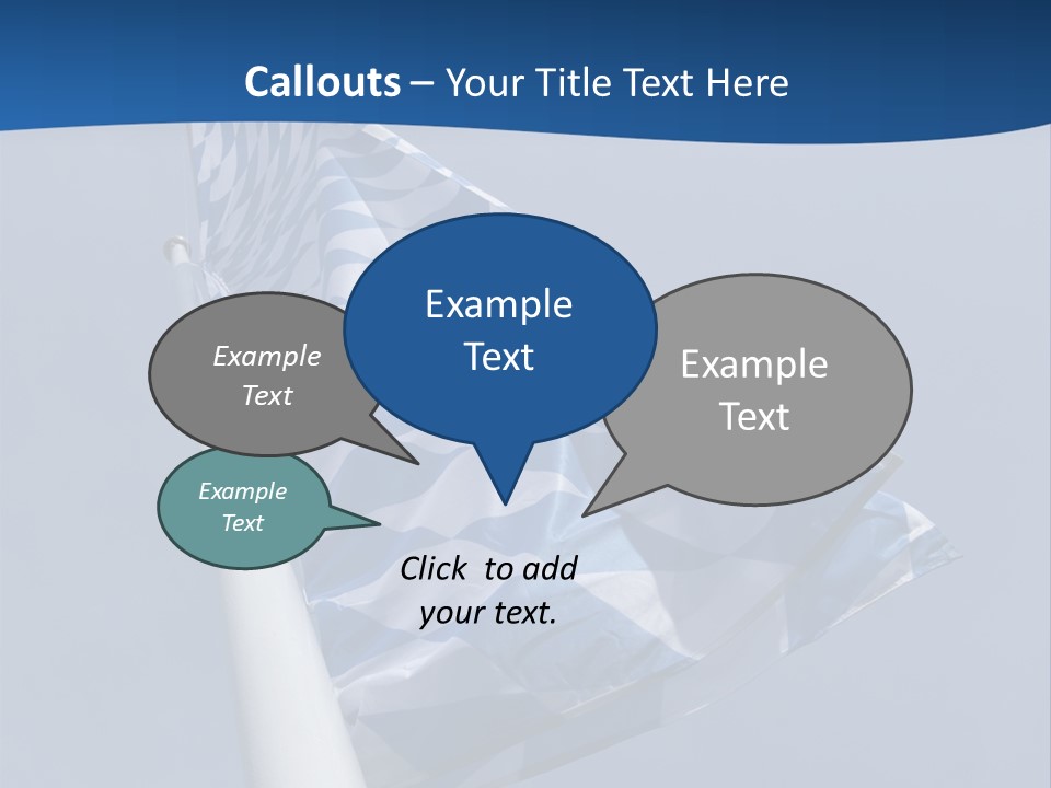 Blue Celebrate White PowerPoint Template