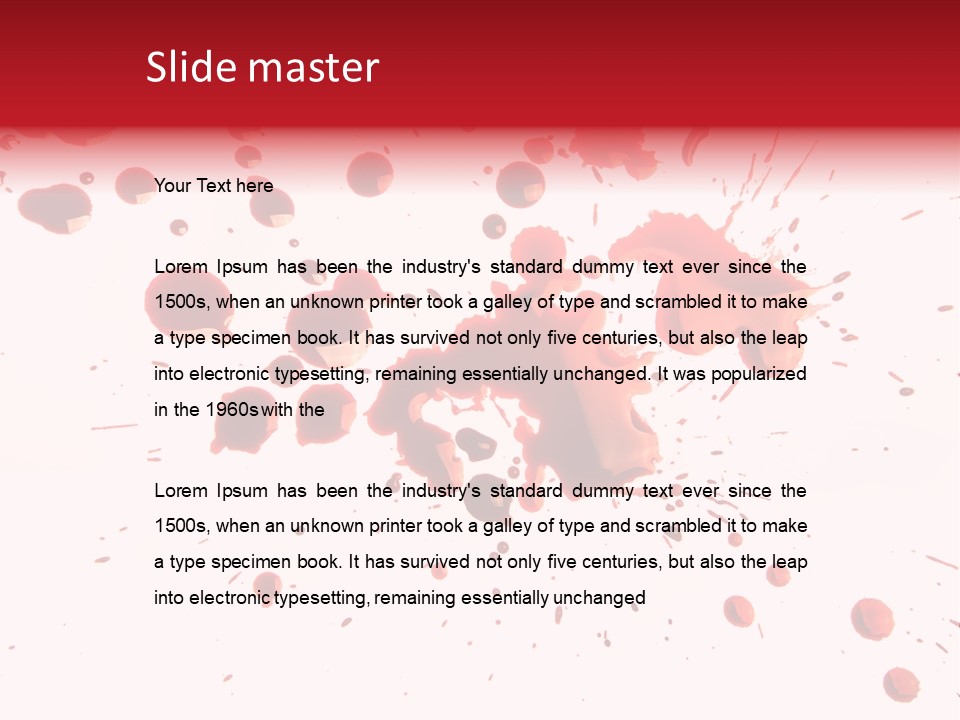 Spill Flow Splattered PowerPoint Template