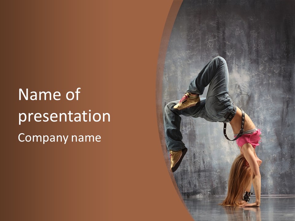 Acrobatic Posing Fashion PowerPoint Template