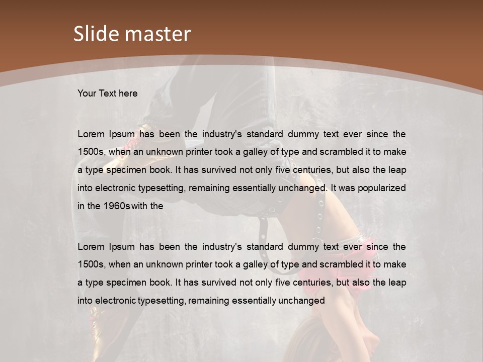 Acrobatic Posing Fashion PowerPoint Template