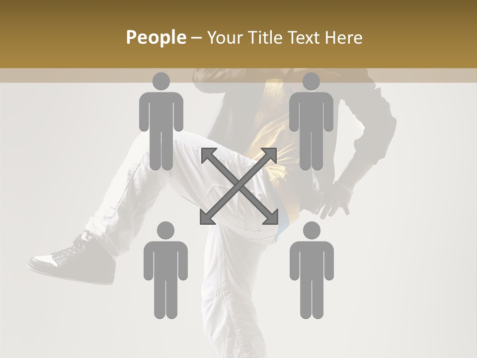 Breakdancer Jump Pose PowerPoint Template