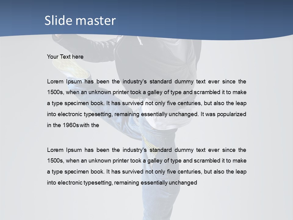 Fitness Background Jump PowerPoint Template