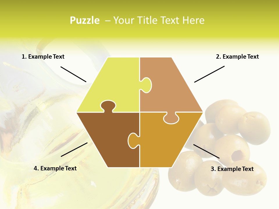 A Bottle Of Olive Oil Next To Some Olives PowerPoint Template