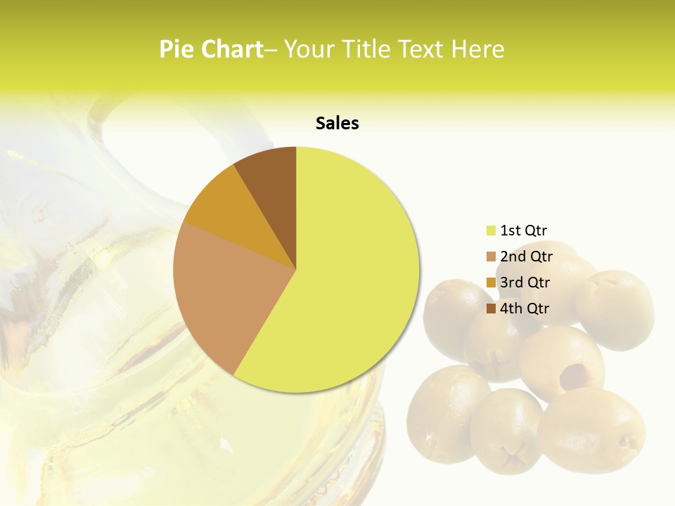 A Bottle Of Olive Oil Next To Some Olives PowerPoint Template