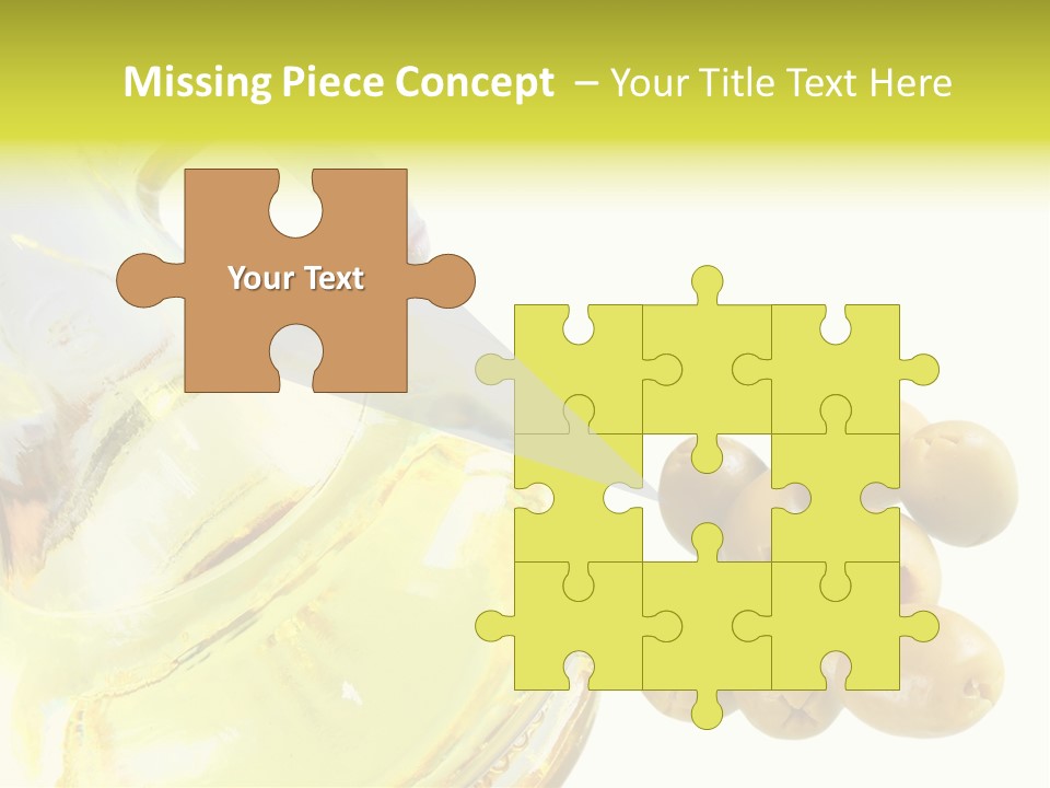 A Bottle Of Olive Oil Next To Some Olives PowerPoint Template