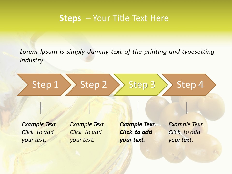 A Bottle Of Olive Oil Next To Some Olives PowerPoint Template