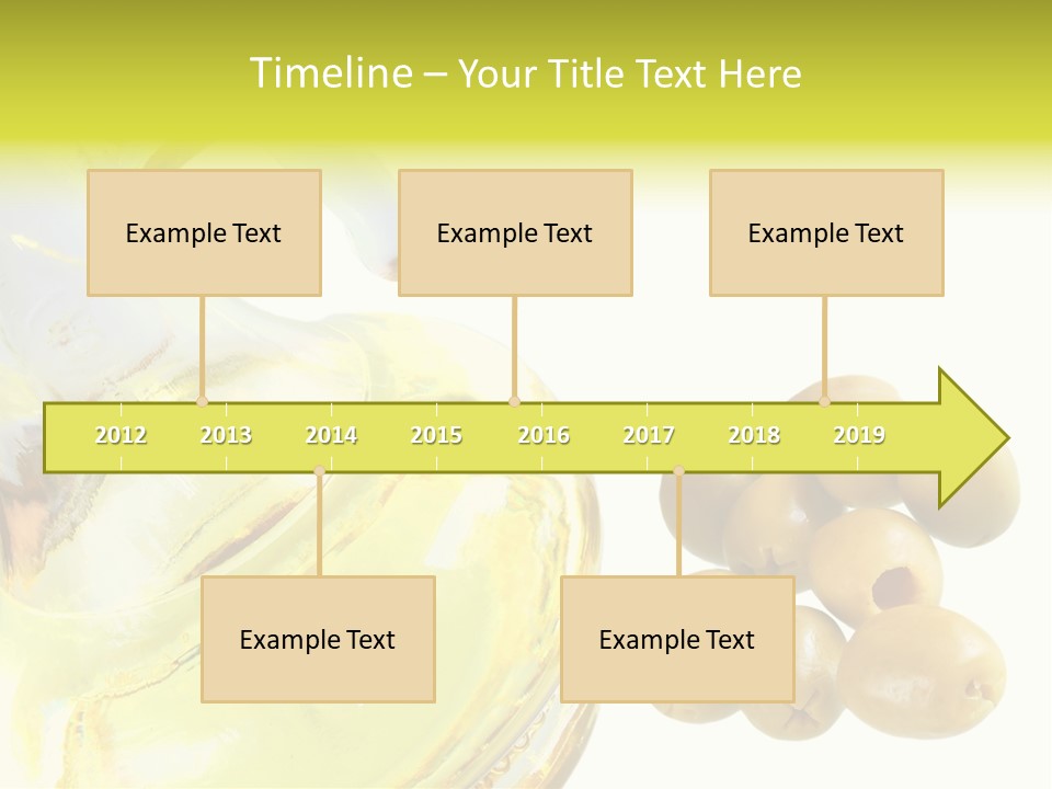 A Bottle Of Olive Oil Next To Some Olives PowerPoint Template