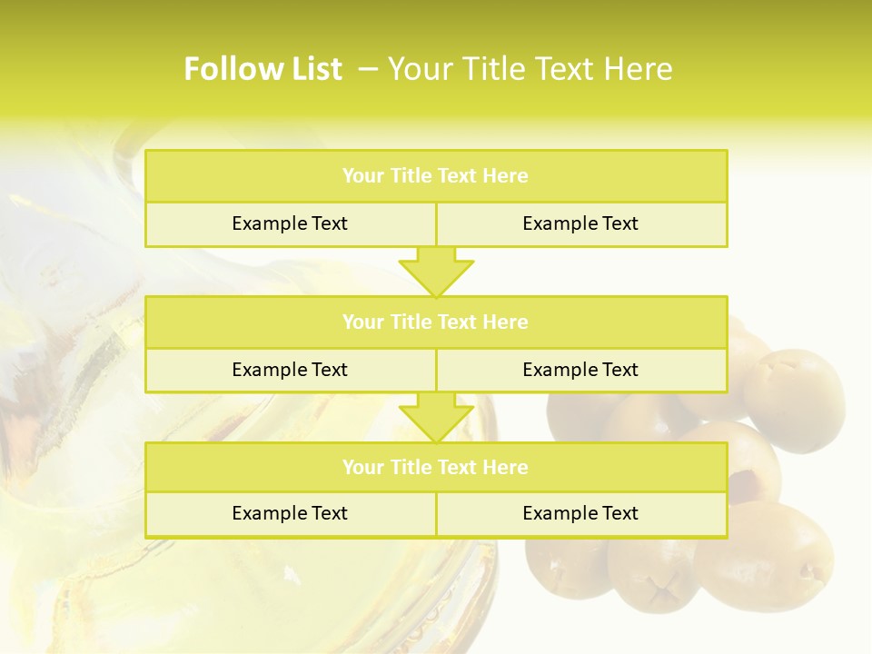 A Bottle Of Olive Oil Next To Some Olives PowerPoint Template