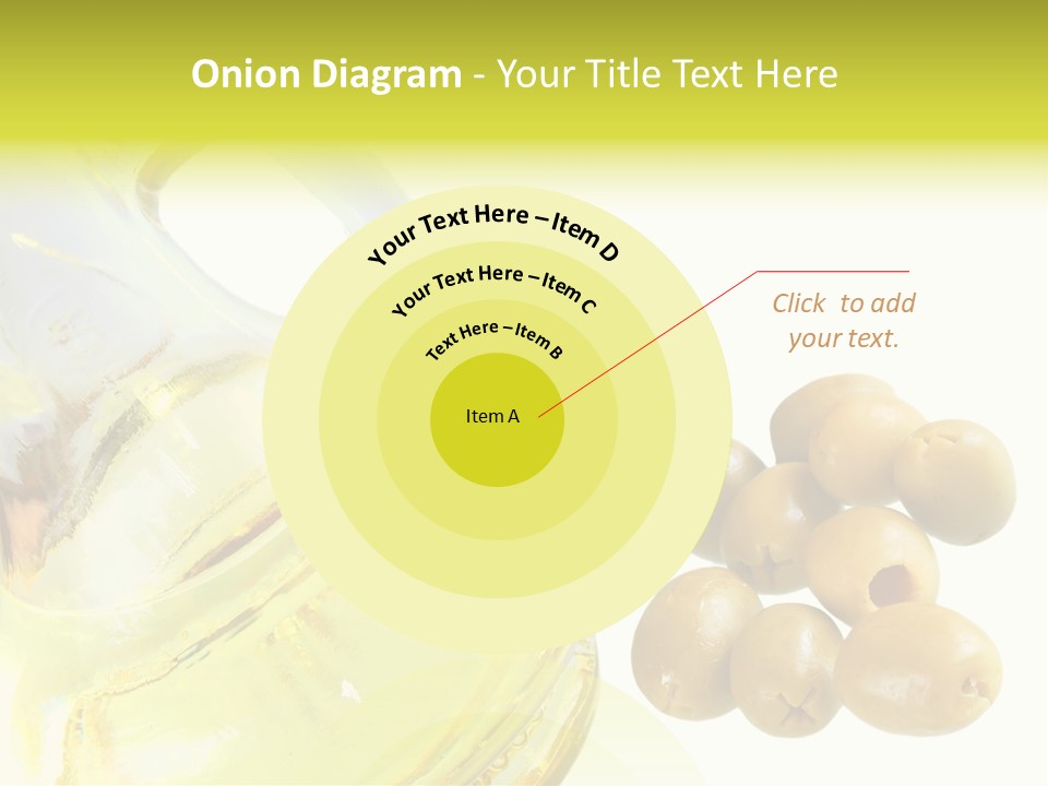 A Bottle Of Olive Oil Next To Some Olives PowerPoint Template