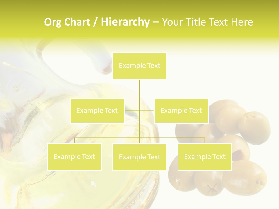 A Bottle Of Olive Oil Next To Some Olives PowerPoint Template