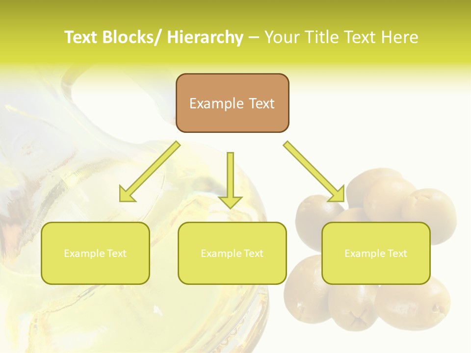 A Bottle Of Olive Oil Next To Some Olives PowerPoint Template