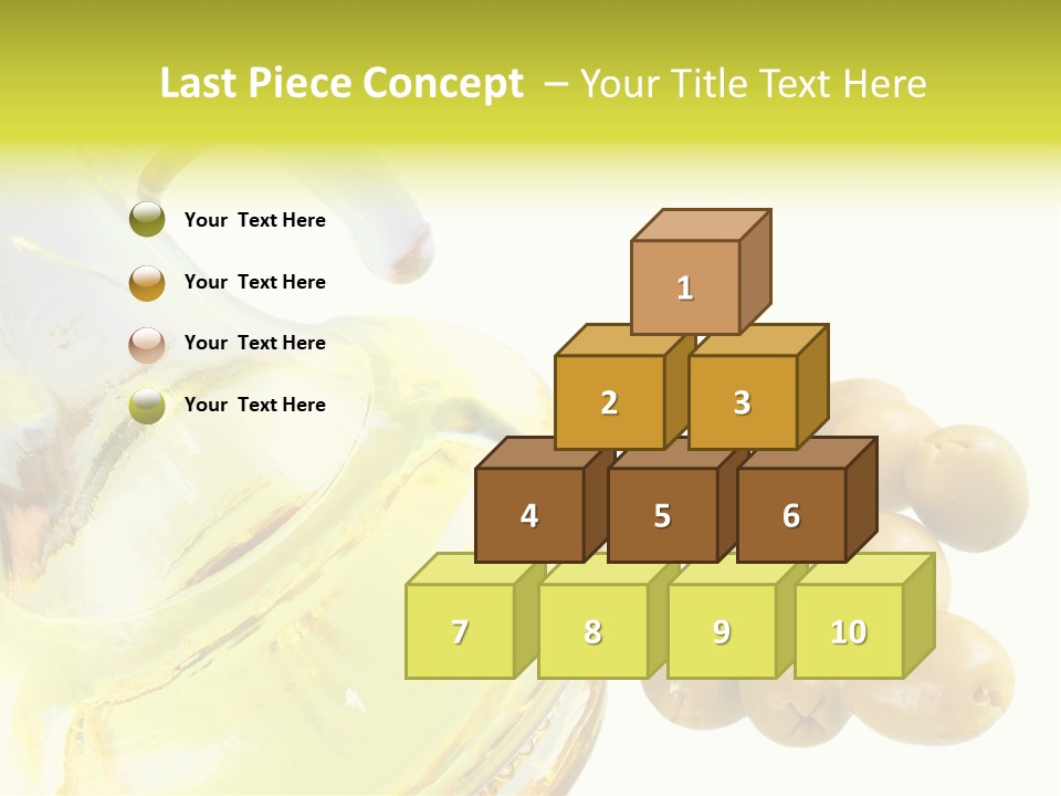 A Bottle Of Olive Oil Next To Some Olives PowerPoint Template