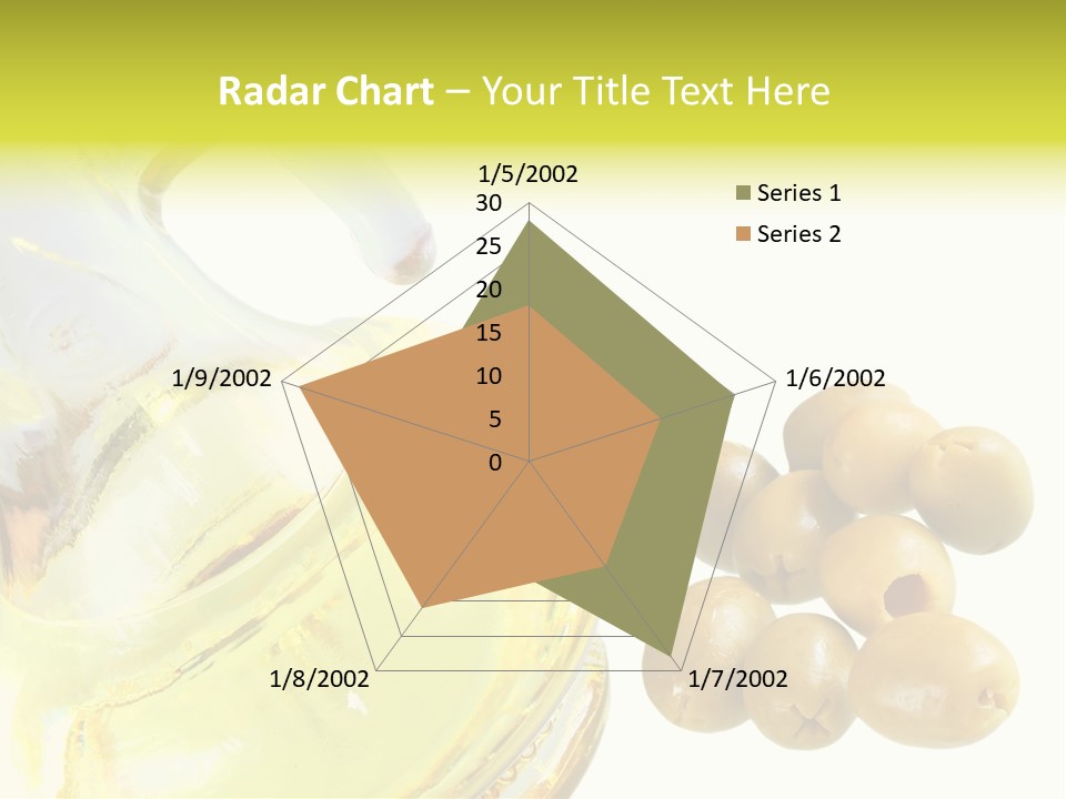 A Bottle Of Olive Oil Next To Some Olives PowerPoint Template