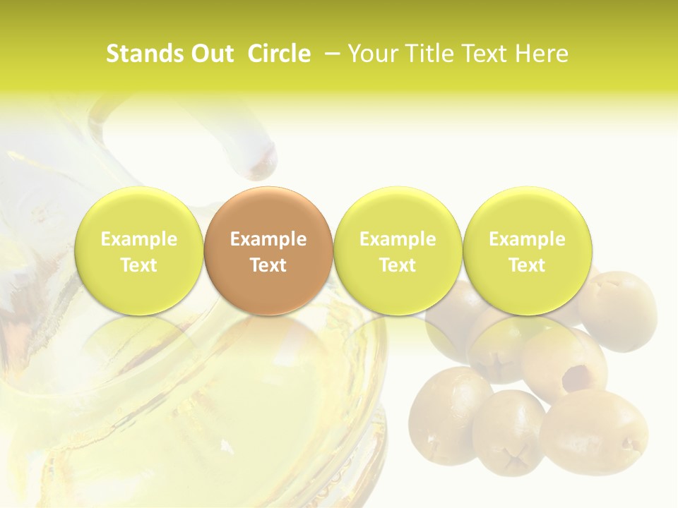 A Bottle Of Olive Oil Next To Some Olives PowerPoint Template
