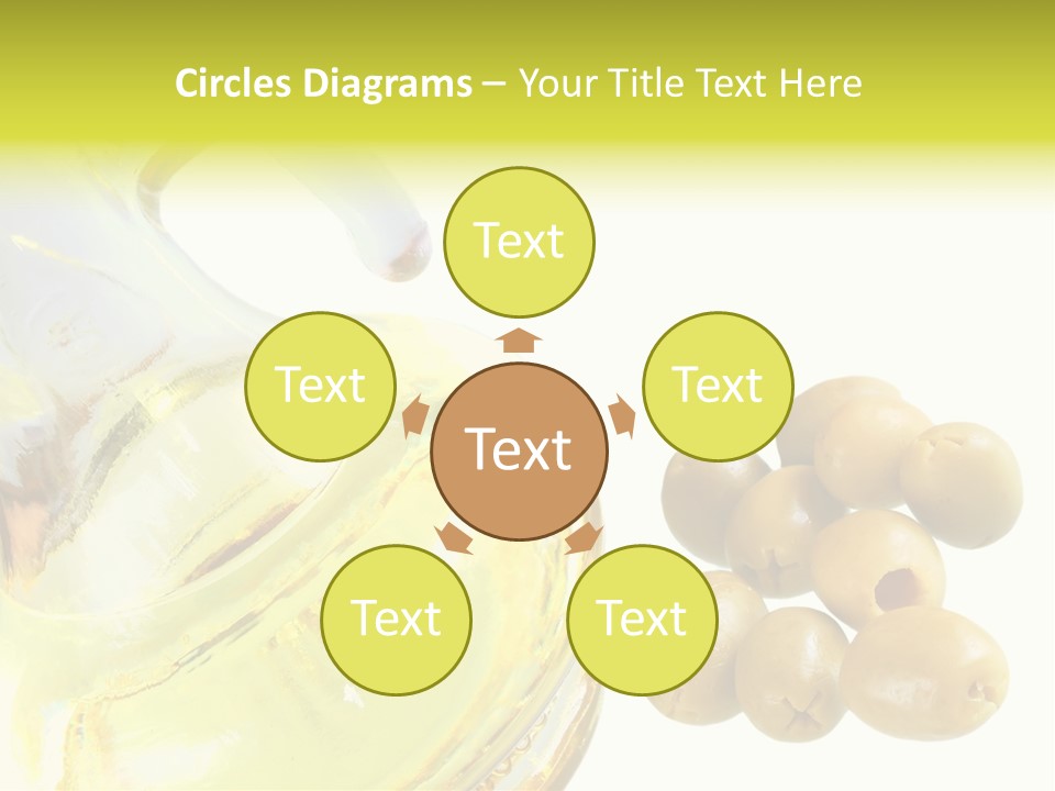 A Bottle Of Olive Oil Next To Some Olives PowerPoint Template