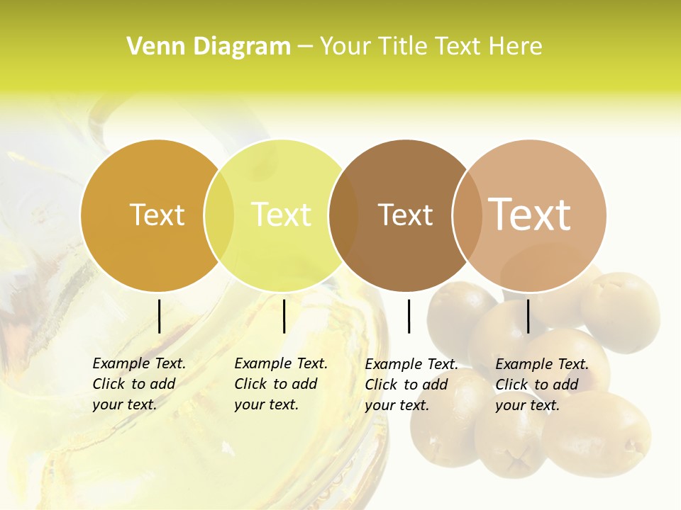 A Bottle Of Olive Oil Next To Some Olives PowerPoint Template