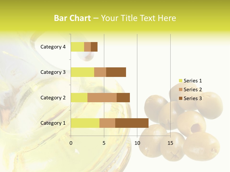 A Bottle Of Olive Oil Next To Some Olives PowerPoint Template